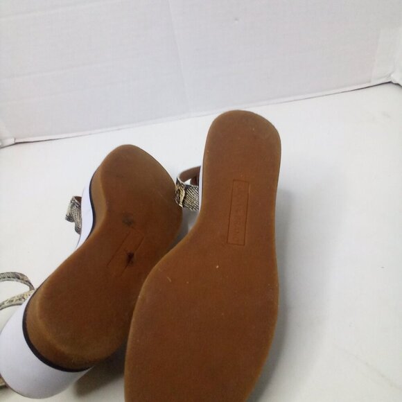 Lucky Brand Wedge Sandals Women 8 Tarhi Snake Skin Animal Print Ankle Strap - Picture 16 of 16